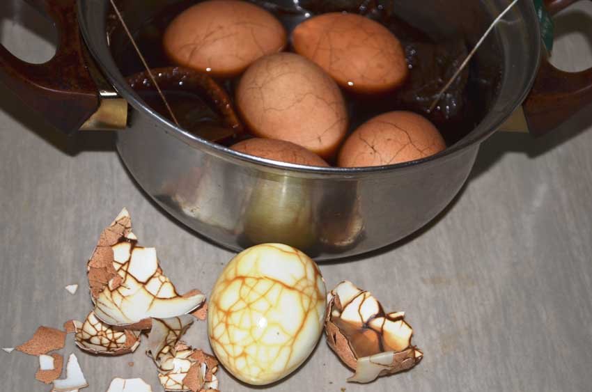 Чайные мраморные яйца - пошаговый рецепт
